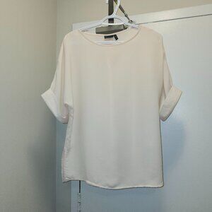 ASOS DESIGN Women’s Blouse Size  US 12 Beige Cream Top, Short Dolman Sleeve